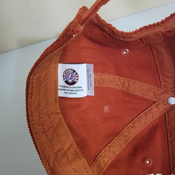 Grateful Dead Rust Corduroy Baseball Cap - Picture 2 of 3